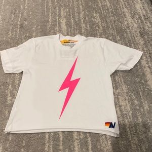 Women’s White with Pink Lightning Bolt Tee (Exclusive)